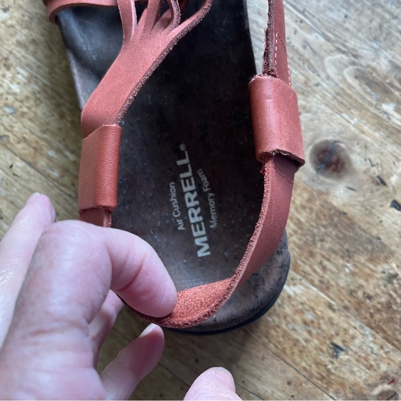 Merrill district Mahana blackstrap women’s redwood woven leather sandal size 9 - Picture 7 of 7